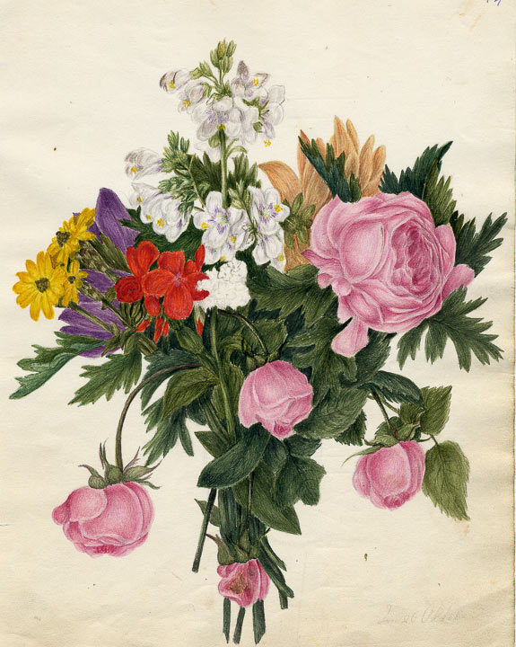 Blumenstrauss von Anna Louisa Lavater, Aquarell